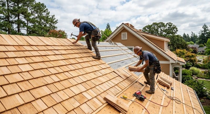 Natural Wood Roof Installation in Fredericksburg, VA